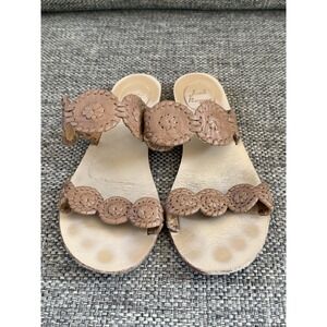 WOMEN'S JACK ROGERS LAUREN BROWN size 7.5‎ Flats Slip On